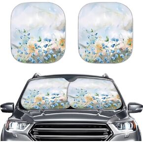 Custom Design Windshield Sunshade 2 Piece Auto Interior Accessories Front Window Sun Shade Personality Design