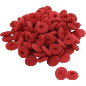 uxcell 100 Pcs Replacement Earbud Tips, Soft Sponge Ear Tips Buds for Diameter 13mm-18mm Earphone Headsets Accessories, Foam Cushions Eartips Headphone Covers, Red