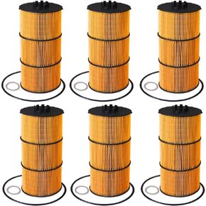 6PCS LF17511 Oil/Lube Filter Fits for Freightliner Trucks Buses 108SD Cascadia L6 Columbia 2012-2016 Western Star Truck L6 12.8L 14.8L 15.6L 2012-2020 Replace P551005 LF17474 P7505 57909 4721800509