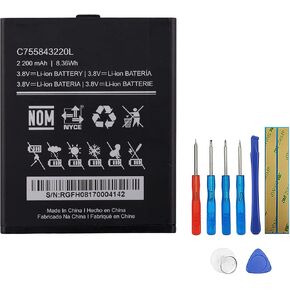 Battery C755843220L for BLU Studio G2 S010Q S010 & BLU Studio G HD LTE S0250UU with Tools