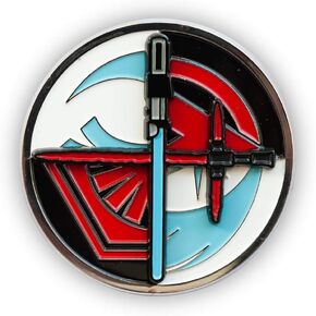 Star Wars Spinning Lightsabers Official Collectible Pin | Exclusive Rey Vs. Kylo Ren Lightsaber Mash-Up Pin | Measures 2 Inches Tall
