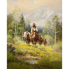 Muyankissu 5D Diamond Art Kits American West Cowboy on Horse in Forest Full Drill Cross Stitch DIY Diamond Art by Number Kits Wall Decoration 12 x 16 inch 12x16inch … in Kuwait