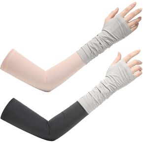 Sun Protection UV Gloves Women, Arm Cooling Sleeve Long Driving Sumer Gloves Anti Slip Sunblock Cycling Sleeve