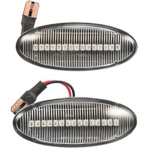 X AUTOHAUX 1 Pair Car Markers Accessories Side Marker Lights Turn Signal Light Assembly 26160-8990A for Nissan Cube 2009-2014 Clear Lens