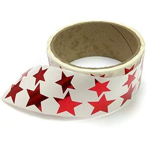 NextDayLabels - Metallic Foil Star Stickers, Assorted Sizes, ¾" and 1" - 450 Labels per Roll with perf on roll After Every 10 Labels (Assorted Colors)