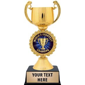 Worlds Greatest Grandpa Trophy, 7 1/4" Gold World's Greatest Grandpa Award Prime