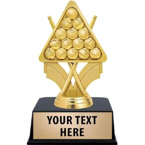 Crown Awards Billiards Trophies, 6" Billiard Trophy with Custom Engraving Prime