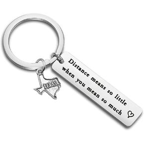 MYOSPARK Long Distance Gift Distance Means So Little When You Mean So Much USA State Map Keychain