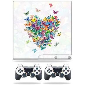 Skin Compatible with Sony Playstation 3 PS3 Slim + 2 Controllers – Wildheart | MightySkins Protective, Durable, and Unique Vinyl wrap Cover | Easy to Apply, Remove | Made in The USA