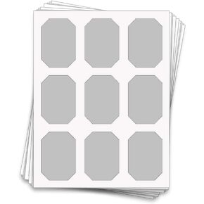 45 Printable Candy Buffet Labels for Jars and Containers, 3 x 2.1 inches (Gray Matte (Laser or Inkjet))