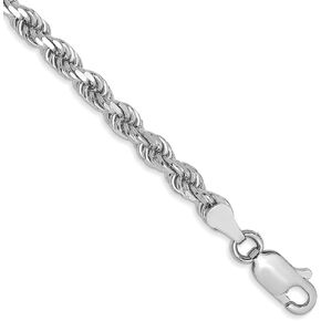 Diamond2Deal Gift for Mothers Day 14k Yellow Gold 4mm Diamond Cut Rope Chain Necklace