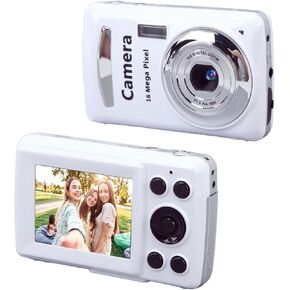 Pocket Digital Camera for Photography, 16MP 1080P HD Compact Point and Shoot Camera with 2.4in Screen, 16X Zoom Auto Focus Small Video Camera for Kids Teens Boys Girls ()