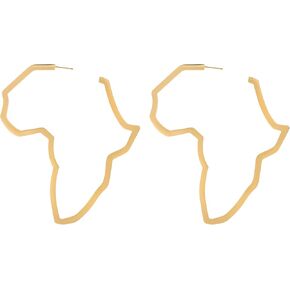 Stainless Steel Exaggerated Supercolossal Africa Mother Land Trendy Dangle Earrings 11CM