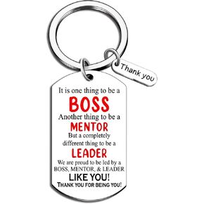 Boss Day Gifts for Women Men Boss Keychain Appreciation Thank You Gifts for Boss Lady Coworkers Mentor Supervisors Leader Manager for Birthday Thanksgiving Christmas Farewell Going Away Goodby Gifts