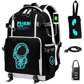boy backpack.bookbag for middle school bags travel back pack.Anime Luminous Backpack Waterproof.Cool Backpacks15.6 in Large capacity Laptopeight Backpack.with USBCharging Port.Security Lock