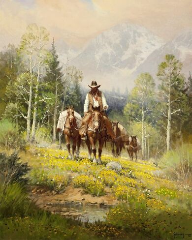 Muyankissu 5D Diamond Art Kits American West Cowboy on Horse in Forest Full Drill Cross Stitch DIY Diamond Art by Number Kits Wall Decoration 12 x 16 inch 12x16inch … in Kuwait