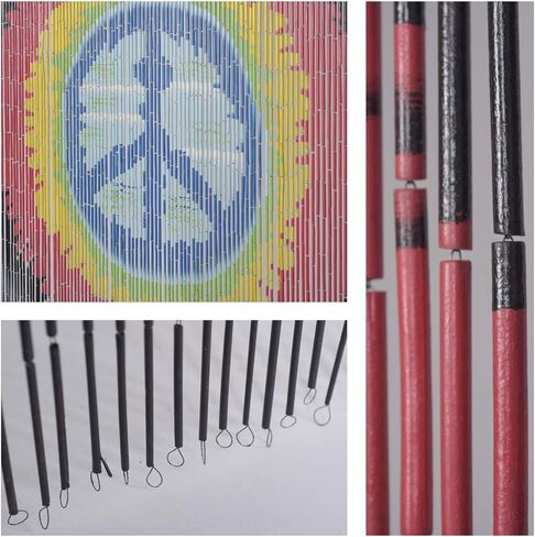 Peace Doorway Beads Curtains, Bamboo Beaded Curtains for Doorways, Beaded Curtain 35.5 inches x 78 inches, 90 Strands in Saudi Arabia
