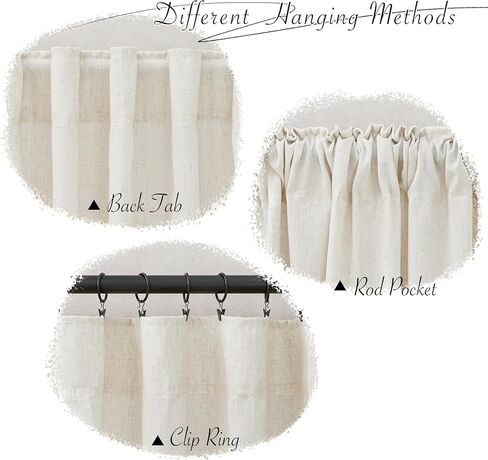 ستارة مكشكشة من الكتان من PONY DANCE، ستائر خلفية بطول 84 بوصة لغرفة النوم، ستارة بوهو ريفية شبه شفافة مقاس 52 × 84 بوصة، أخضر غامق in Kuwait