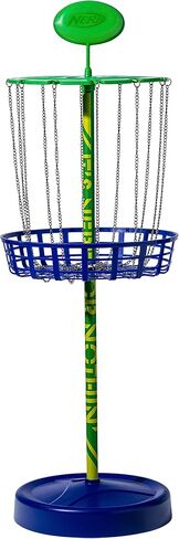 مجموعة Nerf Disc Golf Starter - أقراص جولف صغيرة + مجموعة سلة جولف قرصية - مجموعة أقراص جولف محمولة كاملة مع أقراص للفناء الخلفي + الشاطئ - 3 أقراص + هدف سلة متضمن in Saudi Arabia