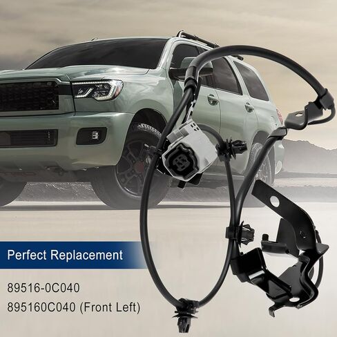 ABS Wheel Speed Sensor Wiring Harness 89516-0C040 Front Left Driver Side Fits for 2008-2022 Toyota Sequoia 2007-2021 Tundra 4WD 2WD, ABS Skid Control Sensor Wire Replacement in Saudi Arabia
