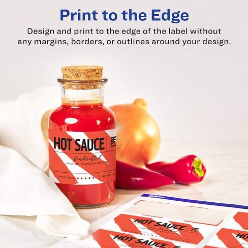 Avery Durable Waterproof Rectangle Labels with Sure Feed, Print to The Edge, 2" x 3", 40 Oil and Tear-Resistant Labels, Laser/Pigment-Based Inkjet Printable Labels (36559) in Saudi Arabia