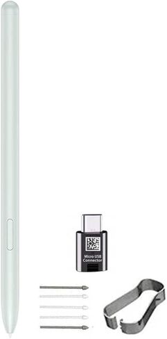 Galaxy Tab S7 FE Stylus Pen Replacement for Samsung Galaxy Tab S7 FE / S7 / S7 + Plus S Pen (without Bluetooth)+Type-C Adaperd and Tips/Nibs (Black) in Saudi Arabia