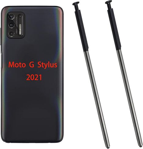 قطعتان لقلم Moto G Stylus 2021 البديل LCD الذي يعمل باللمس لجهاز Motorola Moto G Stylus 2021 XT2115 All Verison Touch Pen (أسود أورورا) in Saudi Arabia