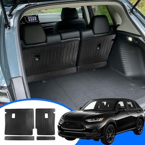 مسند الظهر حصيرة لهوندا HRV الملحقات 2023 2024 بطانة البضائع الخلفية الجذع حصيرة TPE جميع الأحوال الجوية غطاء المقعد الخلفي حامي بطانة البضائع للماء (الحصير مسند الظهر الخلفي) in Kuwait