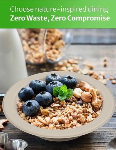 100% Compostable Bowls, [12 oz] [100-Count] Disposable Bowls, BPI-Certified Paper Bowls Disposable, Bagasse Paper Bowls, Recyclable Soup Bowls in Saudi Arabia