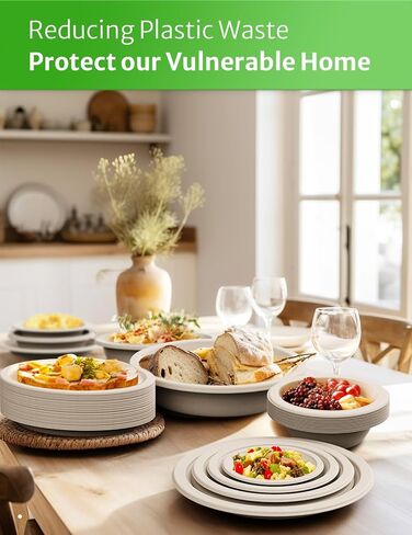 100% Compostable Bowls, [12 oz] [100-Count] Disposable Bowls, BPI-Certified Paper Bowls Disposable, Bagasse Paper Bowls, Recyclable Soup Bowls in Saudi Arabia