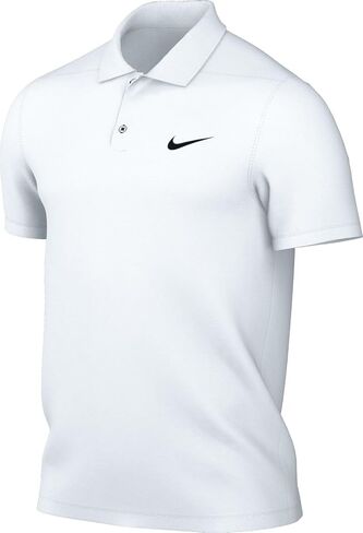 قميص التنس NikeCourt Dri-FIT للرجال (as1، Alpha، x_l، عادي، عادي، أبيض/أسود) in Saudi Arabia