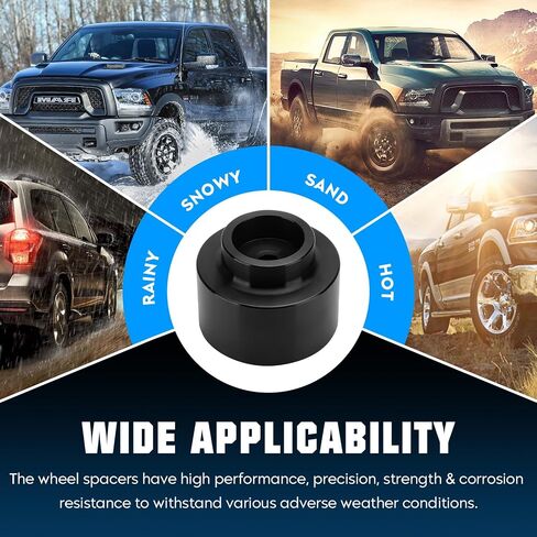 طقم رفع التسوية الخلفية 2 بوصة مناسب لـ Dodge Ram 1500 RWD 2009-2010، طقم تعليق فواصل دعامة مزورة مناسب لـ Ram 1500 2011-2018 in Saudi Arabia