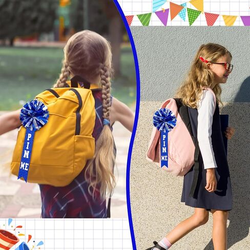 12 قطعة من سلسلة مفاتيح التشجيع Pin Me Ribbon Blue Cheer Pins Charms Pin Me Bows Cheer Pom Pom Keychain التشجيع هدايا التشجيع السائبة لحقائب الظهر ملحقات حقيبة التشجيع in Kuwait