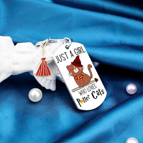 Cat Lovers Gifts for Women Potter Cats Themed Harry Gift Stuff Merch for Women Best Cute Teens Girls Key Chains for Sisters Friends Daughter Funny Cat Decor Stuffs in Saudi Arabia