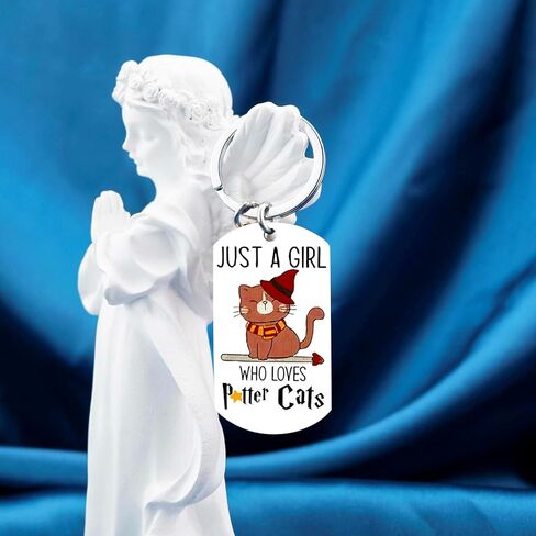 Cat Lovers Gifts for Women Potter Cats Themed Harry Gift Stuff Merch for Women Best Cute Teens Girls Key Chains for Sisters Friends Daughter Funny Cat Decor Stuffs in Saudi Arabia
