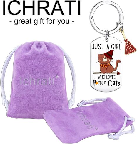 Cat Lovers Gifts for Women Potter Cats Themed Harry Gift Stuff Merch for Women Best Cute Teens Girls Key Chains for Sisters Friends Daughter Funny Cat Decor Stuffs in Saudi Arabia