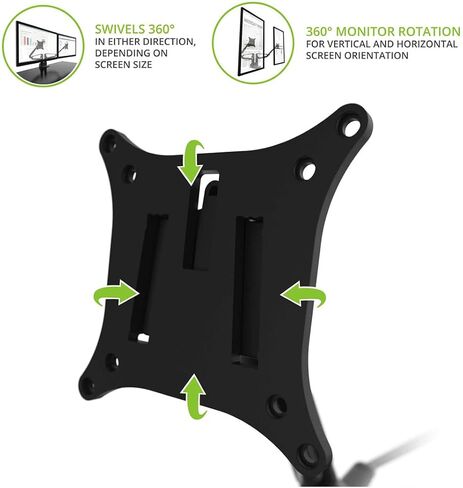 Kanto DMS2000 Dual-Monitor Desktop Mount for 17-inch to 32-inch Displays | Black in Saudi Arabia