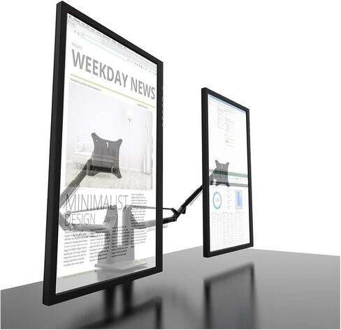 Kanto DMS2000 Dual-Monitor Desktop Mount for 17-inch to 32-inch Displays | Black in Saudi Arabia