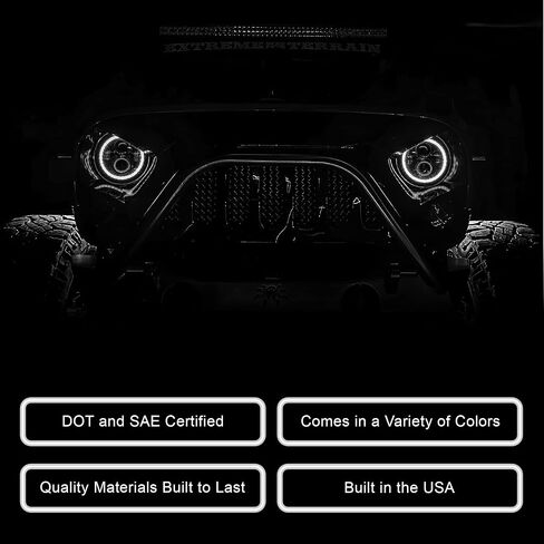 ORACLE LIGHTING 4,800 Lumen LED Halo Headlights – (Blue) 7" Jeep Wrangler JK Headlamp Assembly, 1 Pair, Part # 5769-002 in Saudi Arabia
