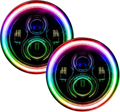 ORACLE LIGHTING 4,800 Lumen LED Halo Headlights – (Blue) 7" Jeep Wrangler JK Headlamp Assembly, 1 Pair, Part # 5769-002 in Saudi Arabia