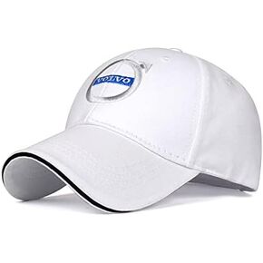Logo Embroidered White Color Adjustable Baseball Caps for Men and Women Hat Travel Cap Car Racing Motor Hat