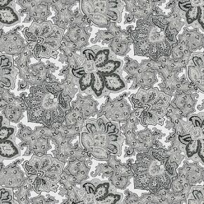 غرزة آند سباركل 100% قطن بطة عرض 45 بوصة طباعة بيزلي قماش خياطة رمادي اللون من The Yard D013G0504 in Kuwait