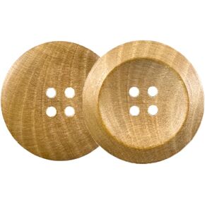 30 Pcs 30mm Camellia Wood Wooden Buttons for Craft DIY Sewing Project (convex)