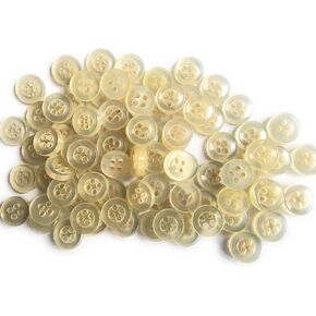 100 Shirt Button Frosted Off White Basic Buttons,Size #16-3/8"-) 4 Hole