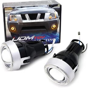 iJDMTOY 3-Inch Projector Fog Light Kit w/Black Shroud 40-SMD Ultra Blue LED Halo Ring Angle Rings, Universal Fit With Car SUV Truck ATV RV, etc