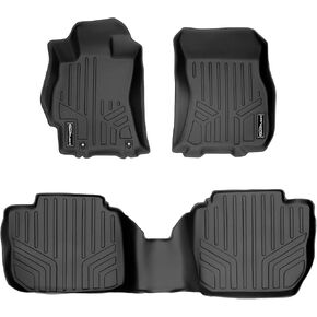SMARTLINER Custom Fit Floor Mats 2 Row Liner Set Black for 2010-2014 Subaru Outback/Legacy Automatic Transmission