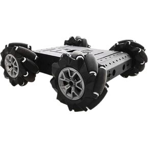 Premium 4WD Mecanum Wheel Robotic Chassis Kit for Arduino/Raspberry pi/Micobit, C400 96mm Omnidirectional Wheel DIY Smart RC Metal Car Chassis Platform with DC Speed Encoder Motor