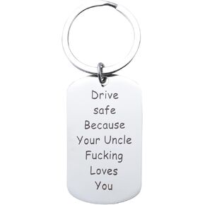 Birthday Christmas Gifts for Women Men Drive Safe Keychain for Teens Boys Girls