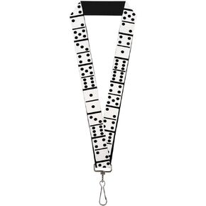 Buckle-Down Lanyard-1.0"-Dominos White/Black