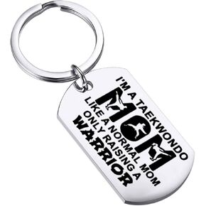 WSNANG Taekwondo Gift Taekwondo Dad Mom Keychain Martial Arts Gift Taekwondo Instructor Appreciation Gift